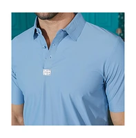 Campus Sutra Men's Powder Blue Seamless Waffle Polo T-Shirt