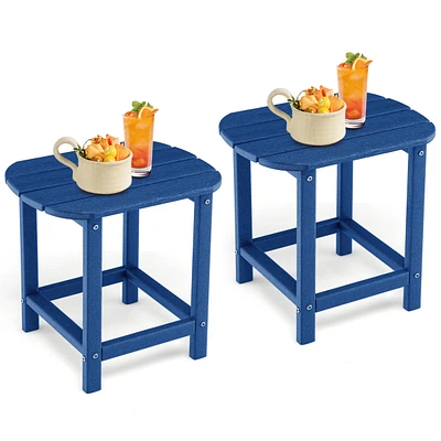 2-Pieces Adirondack Outdoor Side Table for Patio and Garden