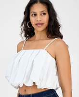 Bar Iii Women's Bubble-Hem Cropped Tank Top, Exclusively at Macy's