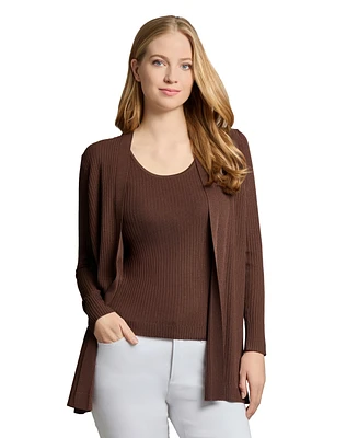 Jones New York Petite Long Sleeve Cardigan Sweater