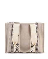 Pre-Owned Chloe Medium Woody Friendship Tote Canvas
