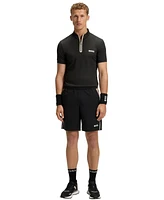 Boss by Hugo Men's Stretch-Mesh Jersey Zip-Neck T-Shirt