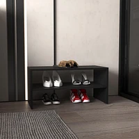 Ferry Shoe Rack with 2 Shelves, White