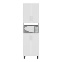 Olivet Kitchen Pantry, 4 Doors, 4 Shelves, White