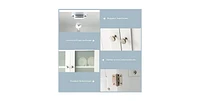 Bathroom Floor Storage Locker Kitchen Cabinet with Doors and Adjustable Shelf