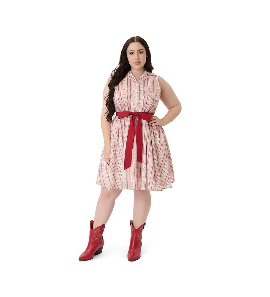 Smak Parlour Plus Sleeveless Flare Dress