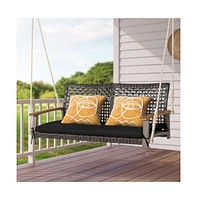2-Person Rattan Hanging Porch Swing Chair