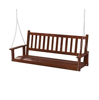 3-Person Wooden Outdoor Porch Swing with 800 lbs Weight Capacity