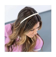 Thin Solid Headband - White