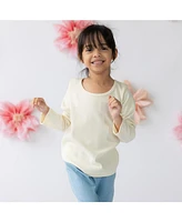Mightly Kids Fair Trade Organic Cotton Long Sleeve Ribbed Scoop Neck Tee