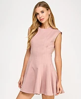 Seni & Cade Juniors' Crewneck Short Fit Flare Dress