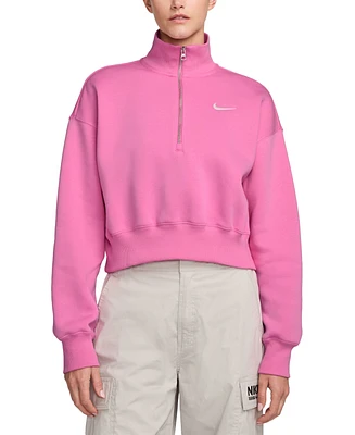 Nike Sportswear Women's Phoenix Fleece Quarter-Zip Cropped Sweatshirt