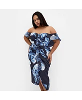 City Chic Plus Gina Print Dress