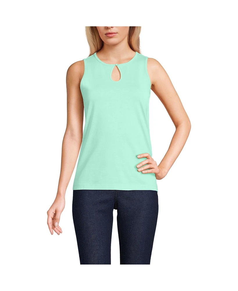 Lands' End Women's Tall Supima Keyhole Tank