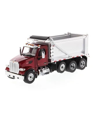 1/50 Red Peterbilt 567 Sffa Tandem Dump Truck By Diecast Masters