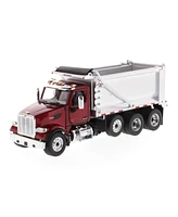 1/50 Red Peterbilt 567 Sffa Tandem Dump Truck By Diecast Masters