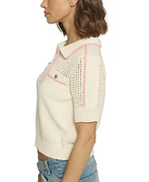 Central Park West Women's Mesh Yoke Polo