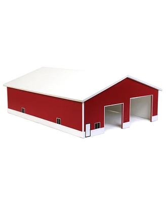 1/64 Red & White 2 Door 60ft x 80ft Wooden Tractor or Truck Shop