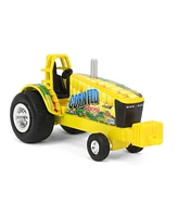 Ertl 1/64 Corn Fed Racing Yellow Pulling Tractor Collect N Play