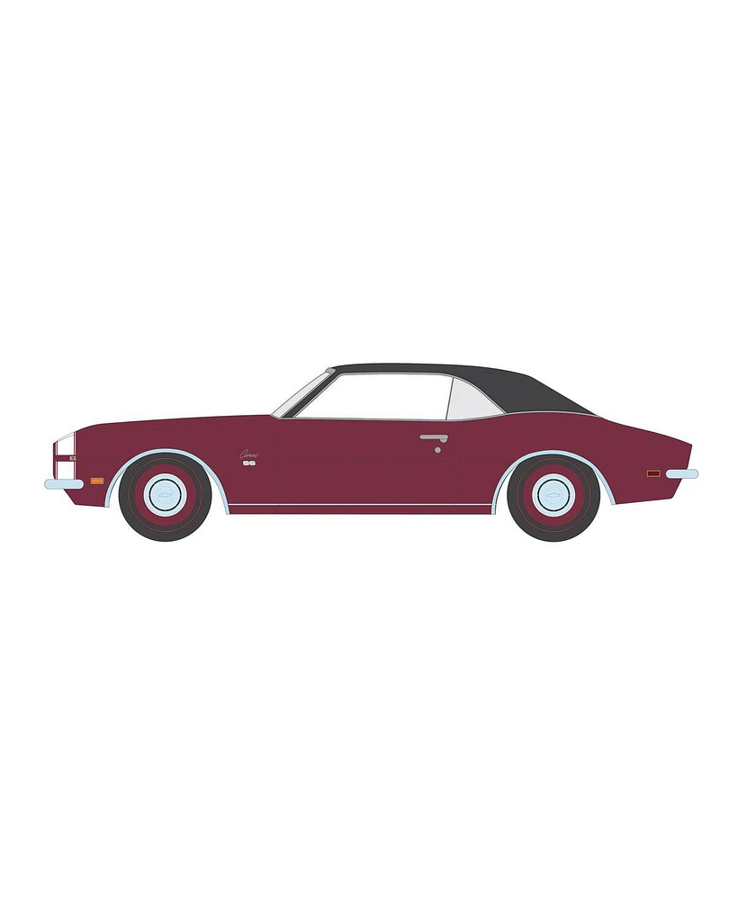 1/64 1968 Chevrolet Camaro Ss 396 Maroon, GreenLight Muscle Series 29 13360-a