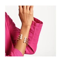 Sohi Women's Gold Snowball Cuff Bracelet