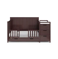 Graco Hadley 5-in-1 Convertible Crib and Changer with Drawer (Espresso)