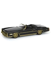 1/64 1976 Cadillac Eldorado Convertible Black Gold California Lowriders 63070-f