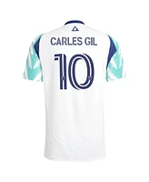 Adidas Men's Carles Gil White New England Revolution 2025 Eastern Pine x Flag of Replica Player Jersey