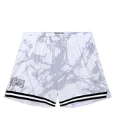 Mitchell & Ness Women's White Philadelphia 76ers Hardwood Classics Marble Shorts