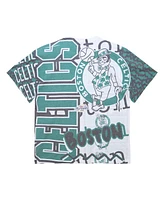 Mitchell & Ness Men's White Boston Celtics Jumbotron 2.0 Sublimated T-Shirt
