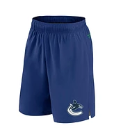 Fanatics Men's Blue Vancouver Canucks Authentic Pro Tech Shorts