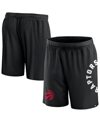 Fanatics Men's Black Toronto Raptors Post Up Mesh Shorts