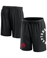 Fanatics Men's Black Toronto Raptors Post Up Mesh Shorts