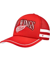 '47 Brand Men's Red Detroit Red Wings Sideband Stripes Trucker Snapback Hat