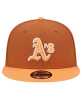 New Era Men's Brown Athletics Spring Color Two-Tone 9FIFTY Snapback Hat
