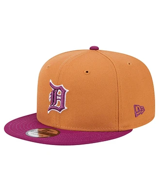 New Era Men's Brown/Purple Detroit Tigers Color Pack Two-Tone 9FIFTY Snapback Hat