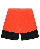 Fanatics Men's Black/Orange Cincinnati Bengals Big Tall Launch Shorts
