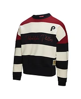 Mitchell & Ness Women's Burgundy/Black Philadelphia Phillies Cooperstown Collection Blocked Fleece Pullover Sweatshirt