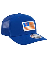New Era Men's Royal New York Mets Flag 9SEVENTY Stretch-Snap Hat