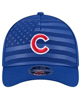 New Era Men's Royal Chicago Cubs American Flag 9FORTY M-Crown A-Frame Adjustable Hat