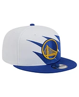 New Era Big Boys and Girls White Golden State Warriors Jagged 9FIFTY Snapback Hat