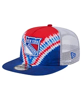 New Era Men's Blue/Red New York Rangers Throwback V-Dye Adjustable Golfer Hat