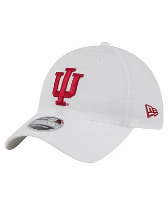 New Era Men's White Indiana Hoosiers Active Ripstop 9TWENTY Adjustable Hat