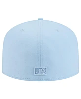 New Era Men's Light Blue Atlanta Braves Color Pack A-Frame 59FIFTY Fitted Hat
