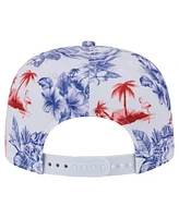 New Era Men's White Los Angeles Angels Printed Island Golfer Snapback Hat