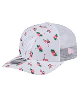 New Era Men's White Miami Marlins Flamingo Mesh Back 9SEVENTY Stretch-Snap Hat