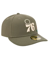 New Era Men's Olive Philadelphia 76ers Tonal Florals 59FIFTY Fitted Hat