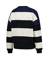 Mitchell & Ness Women's Navy/Black Minnesota Twins Cooperstown Collection Blocked Fleece Pullover Sweatshirt