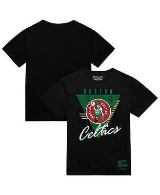 Mitchell & Ness Men's Black Boston Celtics Worldwide Collection Tri-Logo T-Shirt