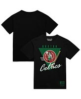 Mitchell & Ness Men's Black Boston Celtics Worldwide Collection Tri-Logo T-Shirt